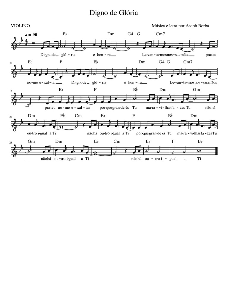 Digno de Glória - Letra e Música | PDF