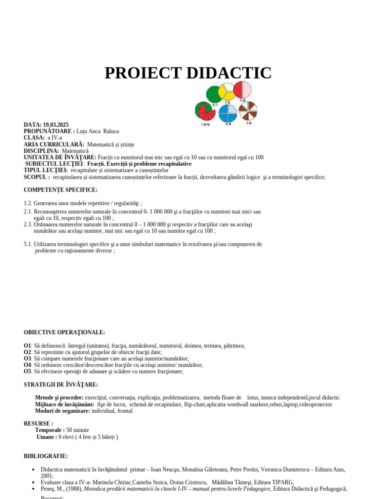 Proiect Primar Luțu Anca Raluca | PDF