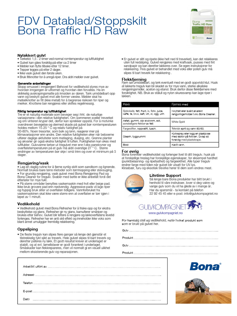 FDV Datablad Traffic HD RAW Norsk | PDF