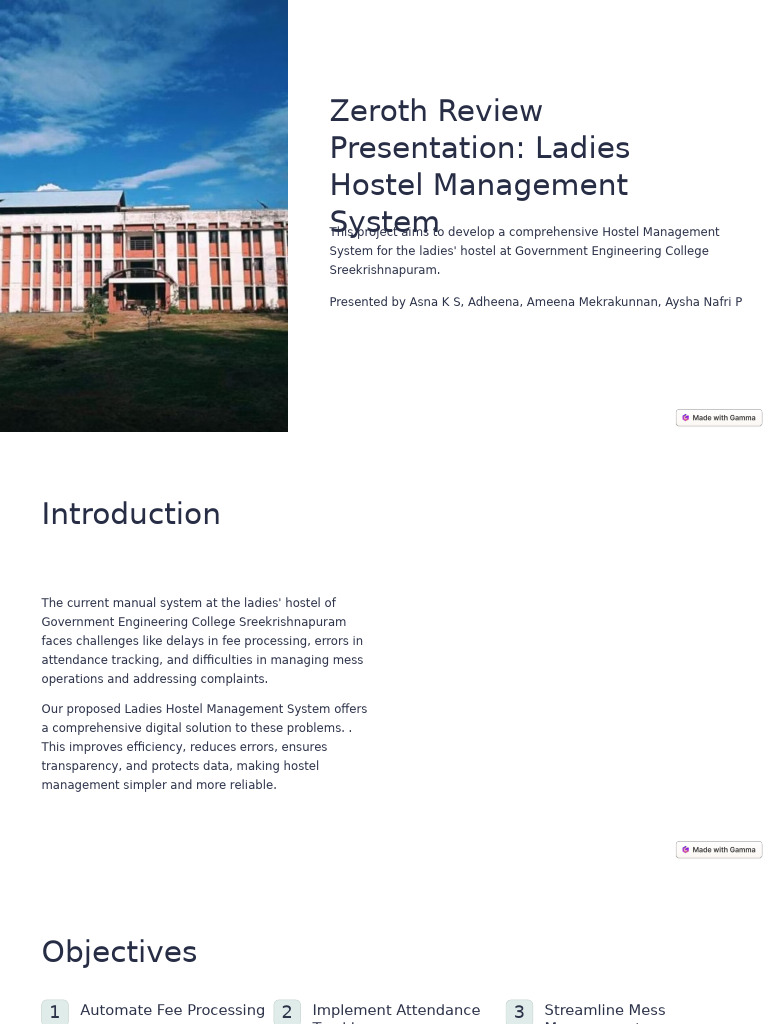 Ladies Hostel Management System Overview | PDF | Databases | System