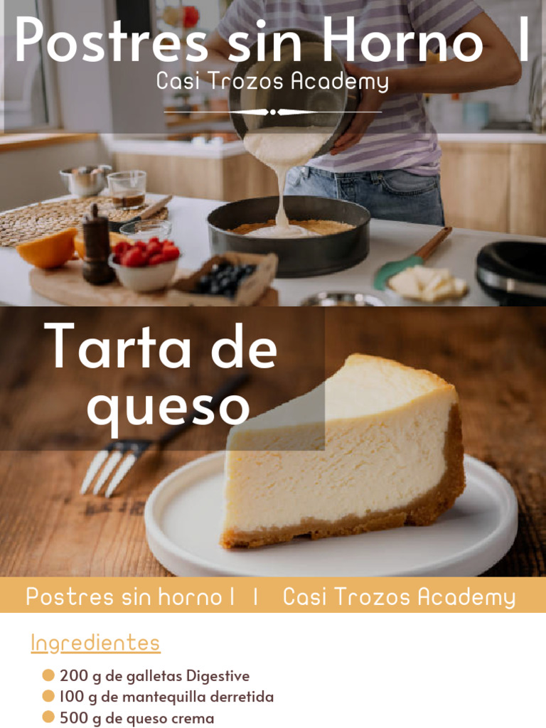 Postres Sin Horno I | PDF | Tarta de queso | Postres