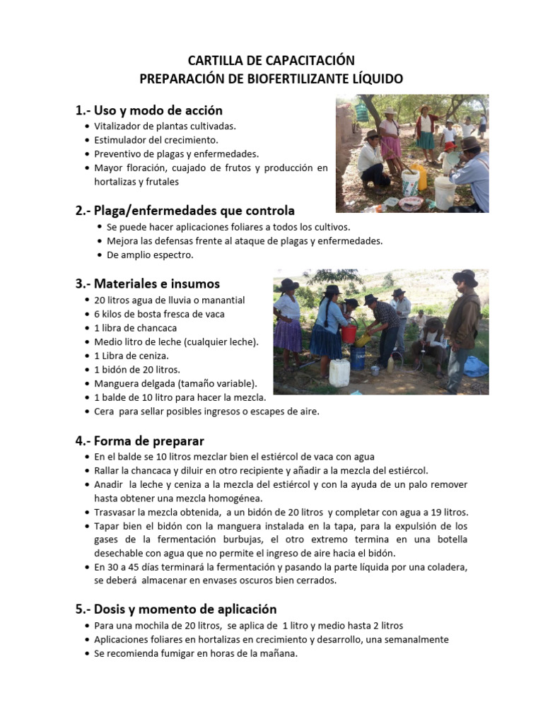 Cartilla Biofert-Liquido | PDF