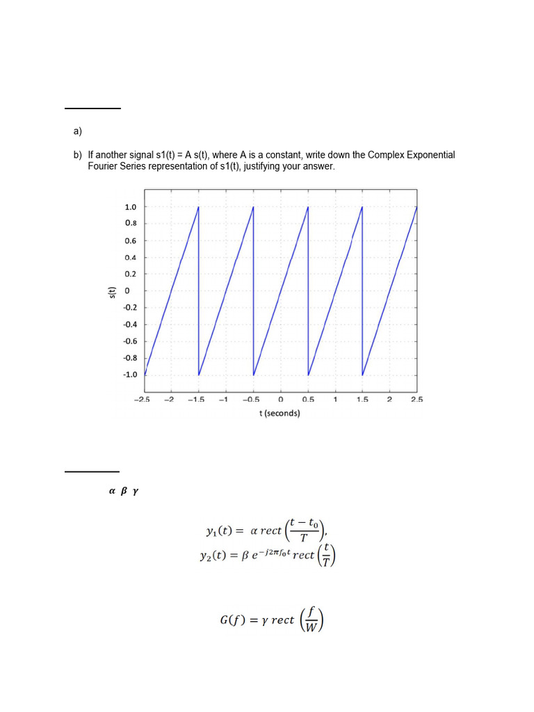 Fourier Series and Transform Practice Questions | PDF