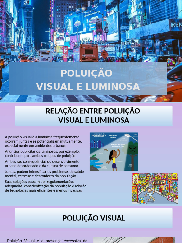 Poluição Visual e Luminosa Urbana | PDF