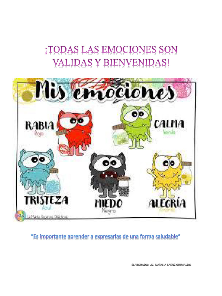 Actividades Emocionales para Niños | PDF | Las emociones | Ansiedad