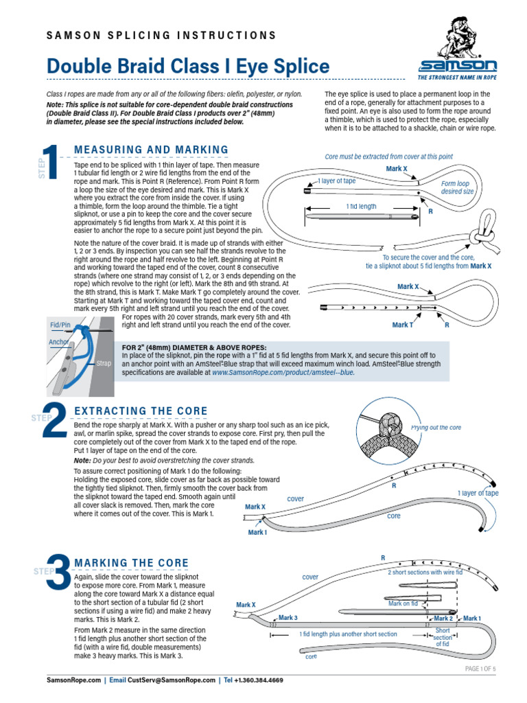 Eye Splice Instructions for Ropes | PDF | Rope | Manufactured Goods
