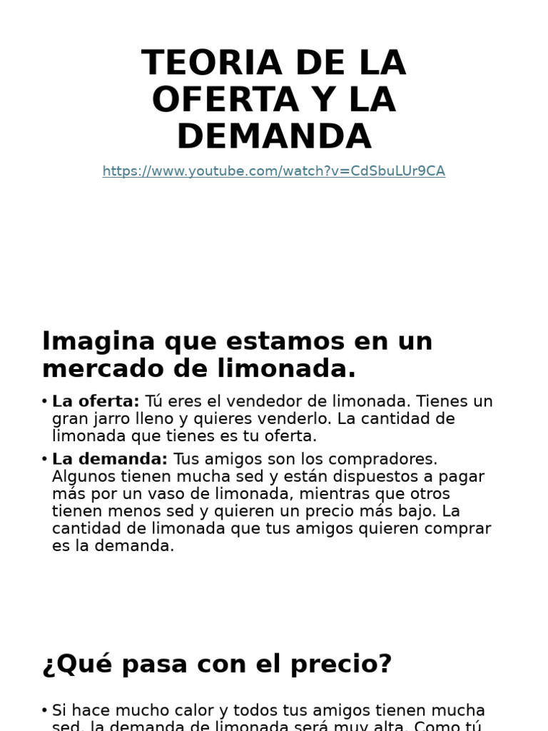 Teoria de La Oferta y La Demanda | PDF