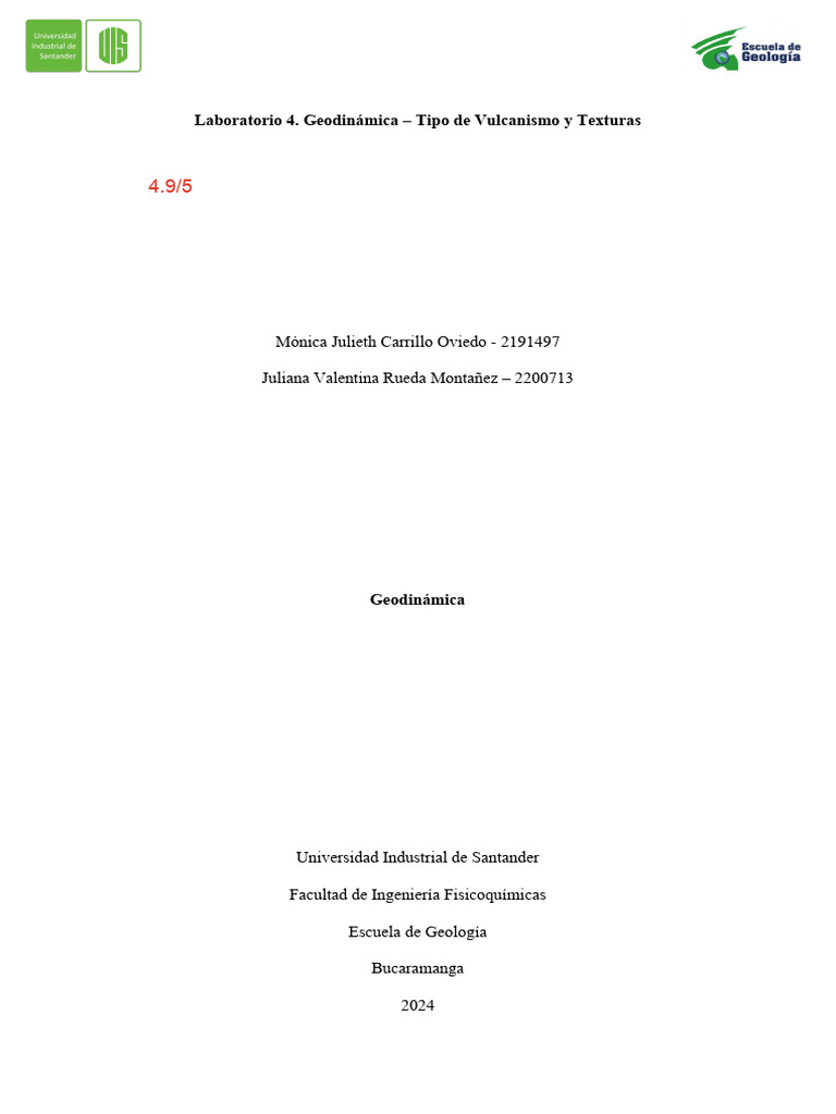 Lab Monica Valentina | PDF | Roca (geología) | Magma