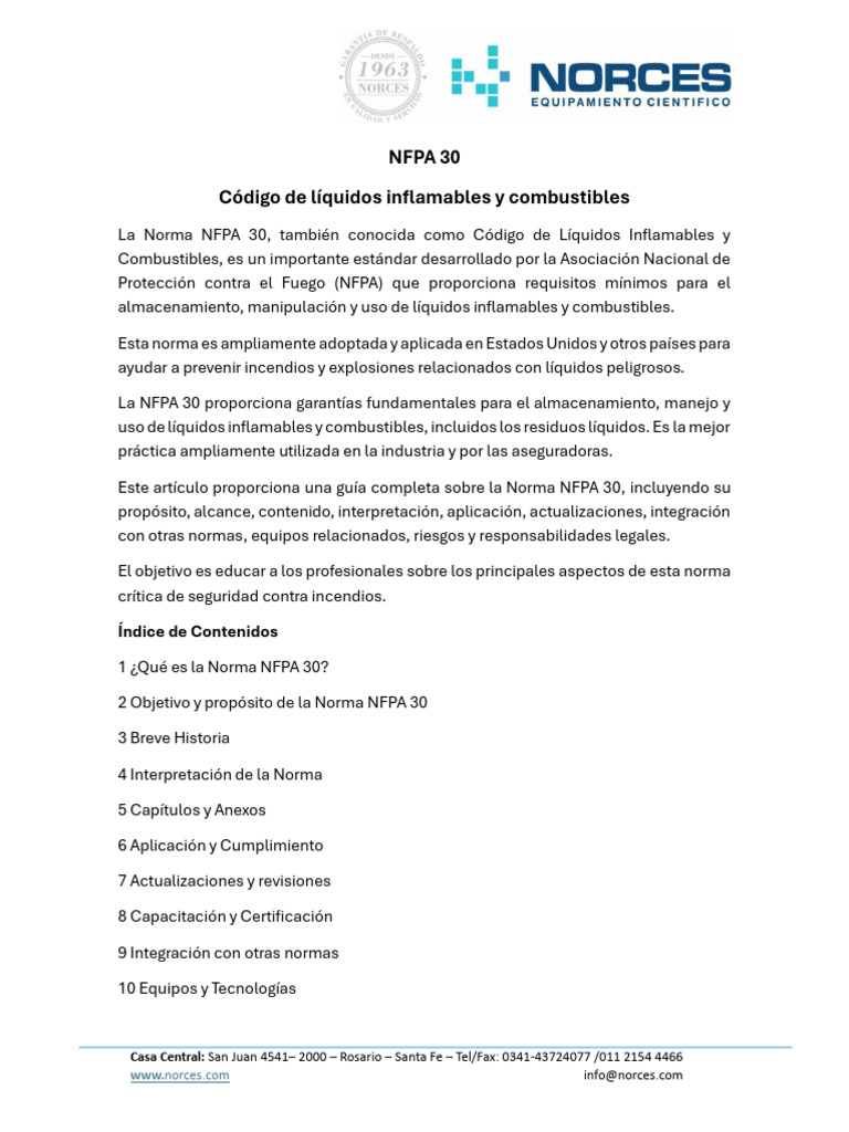Guía sobre la Norma NFPA 30 | PDF