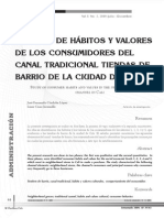 Estudio Habitos y Valores Ores Tiendas de Barrio Cali