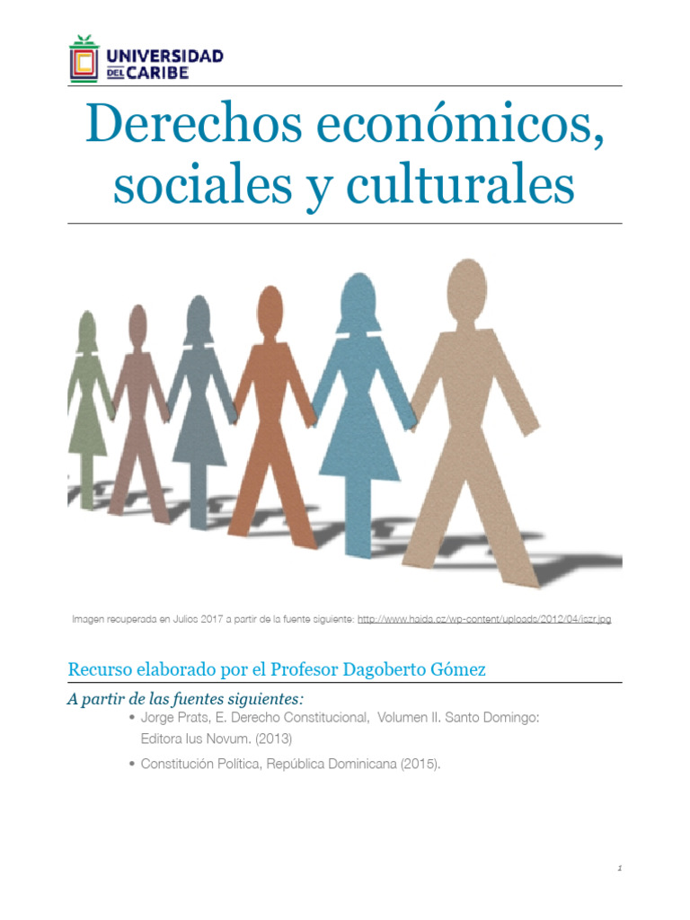 Derechos Económicos y Sociales en RD | PDF | Estado (política) | Propiedad