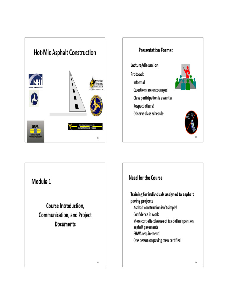 Hot-Mix Asphalt Construction Training Guide | PDF | Road Surface