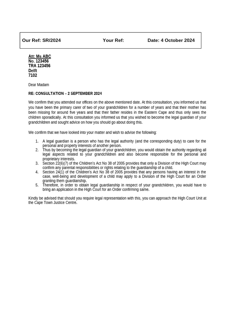 Example of A Letter To Client | PDF