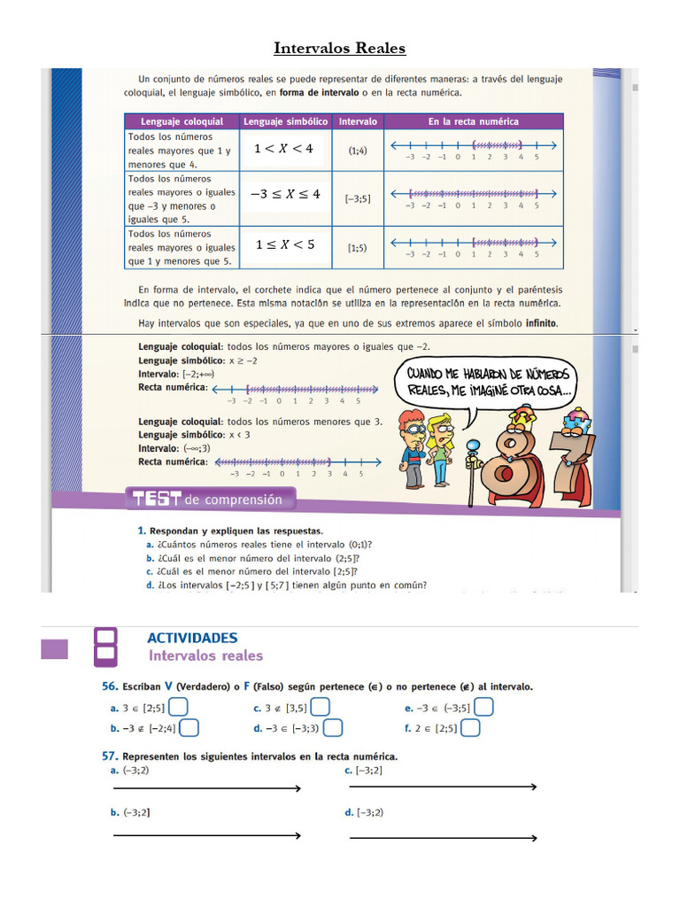 Intervalos Reales | PDF