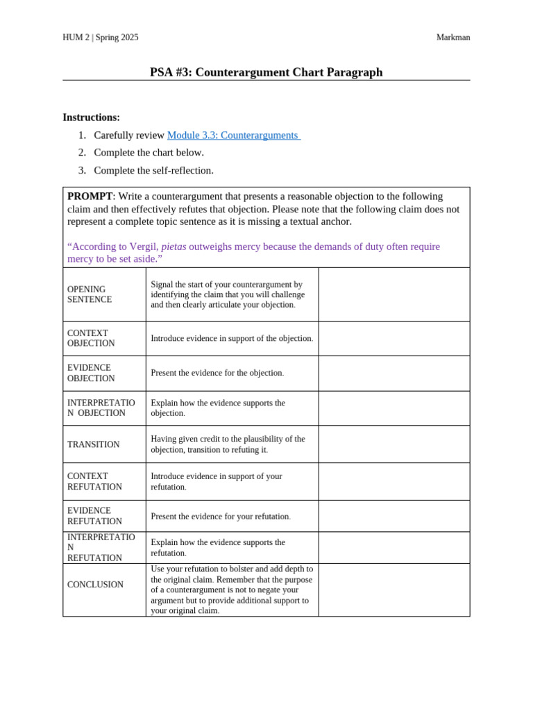 Counter Argument Assignment | PDF