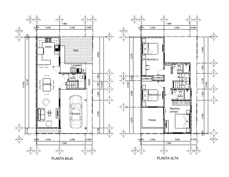 Plano Casa 2 niveles | PDF