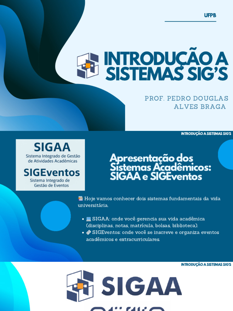 Introdução ao SIGAA e SIGEventos | PDF | Fazer login