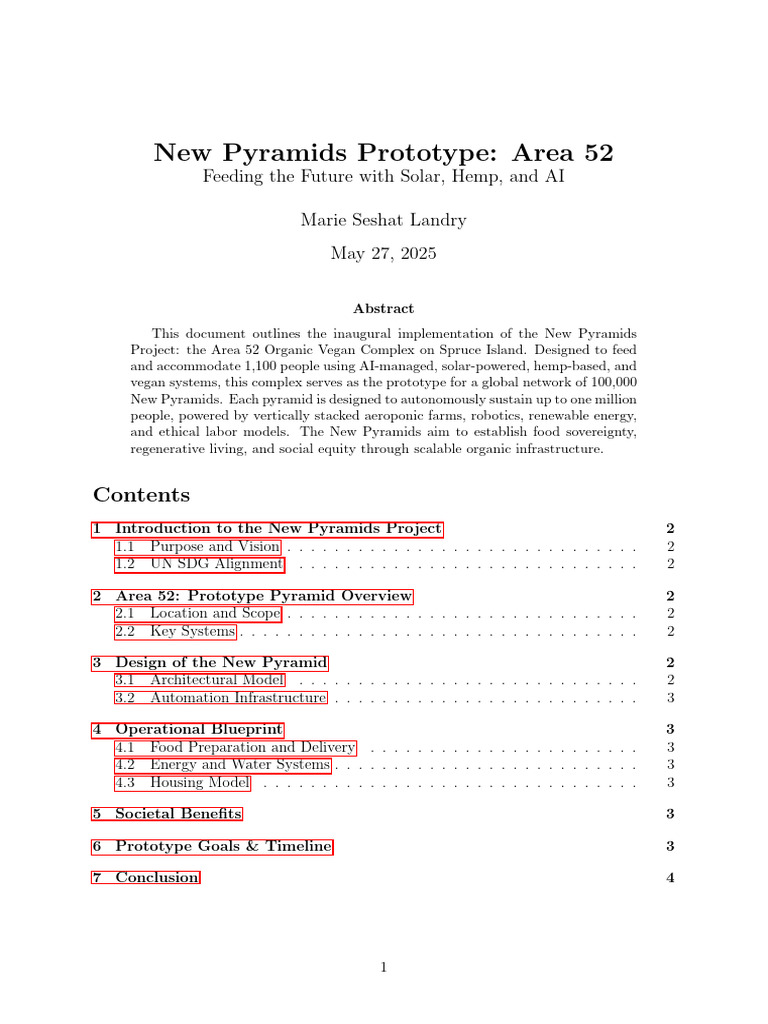 Area 52: Sustainable Pyramid Prototype | PDF | Sustainable Development ...