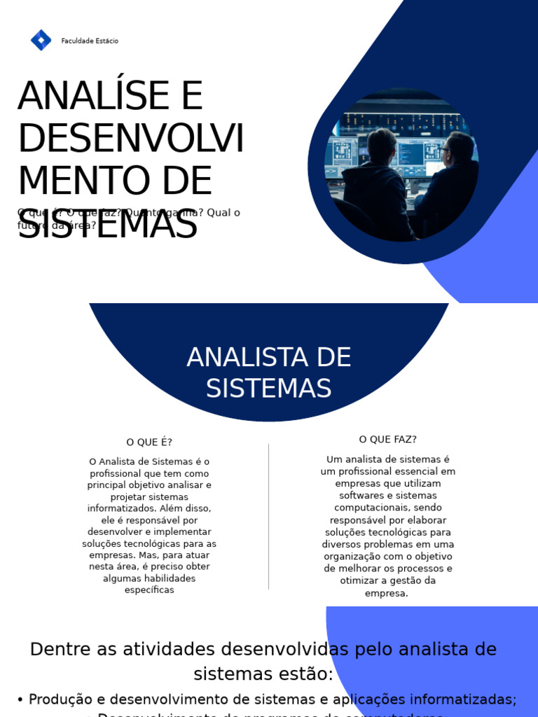 Analíse e Desenvolvimento de Sistemas | PDF | Análise de sistemas ...