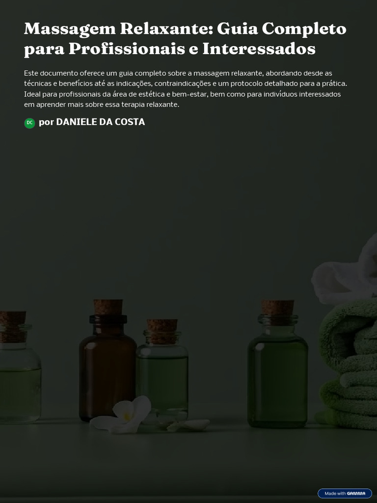 Guia Completo de Massagem Relaxante | PDF | Massagem | Músculo