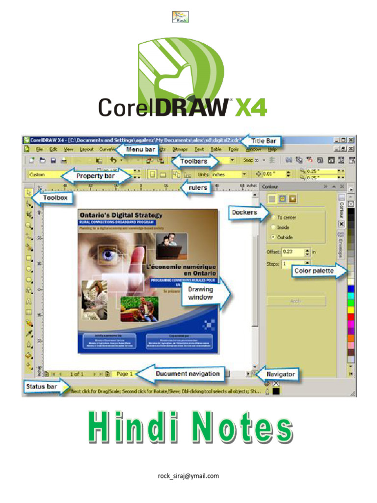Corel Draw Basics and Tools Guide | PDF | Window (Computing) | Shape