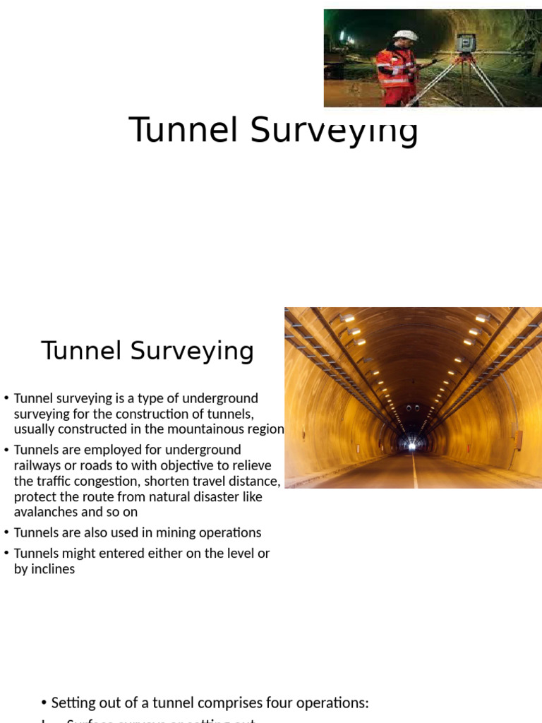 Unit 2 Tunnel Surveying | PDF | Surveying | Tunnel