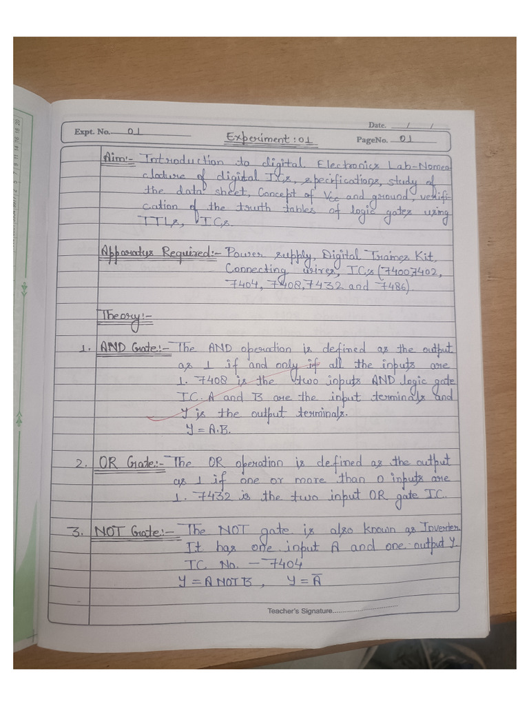 Digital Electronics Lab File - 7 | PDF