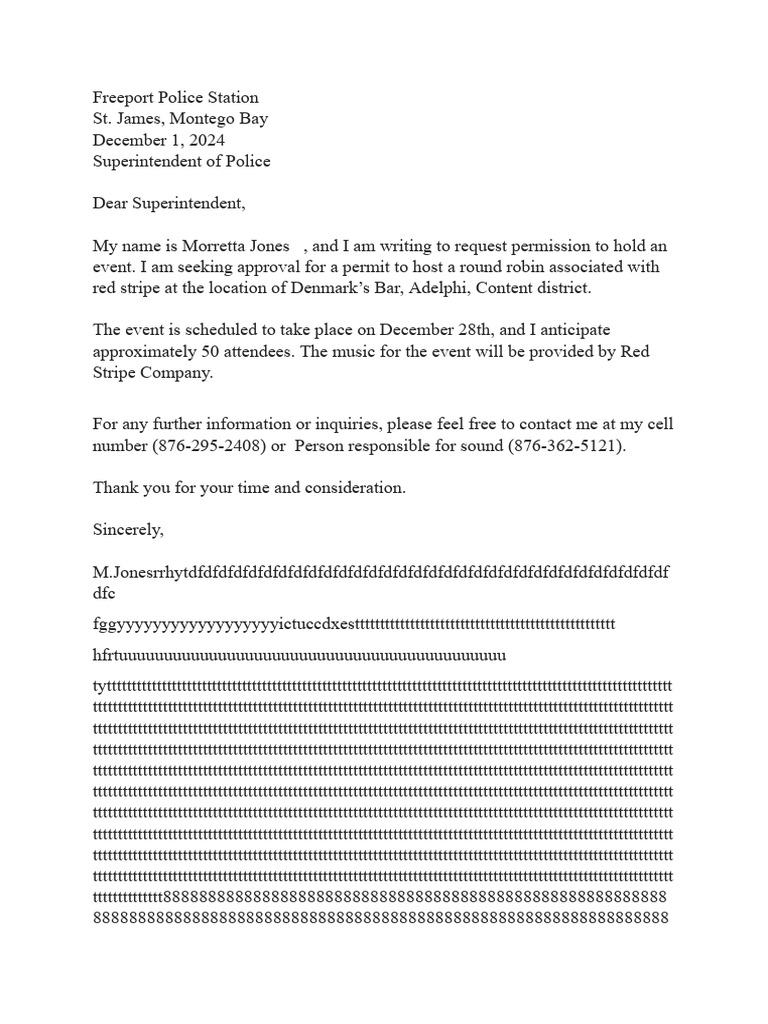 Event Permit Request for December 28 | PDF
