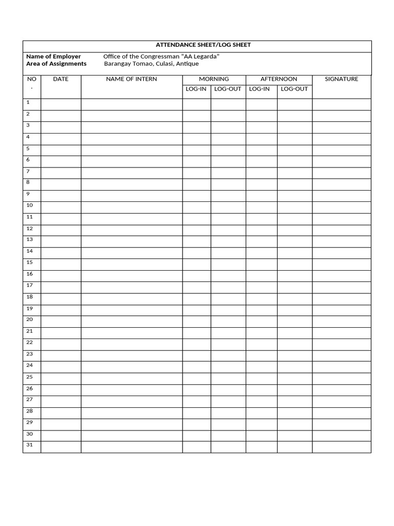 Gip Logsheet | PDF