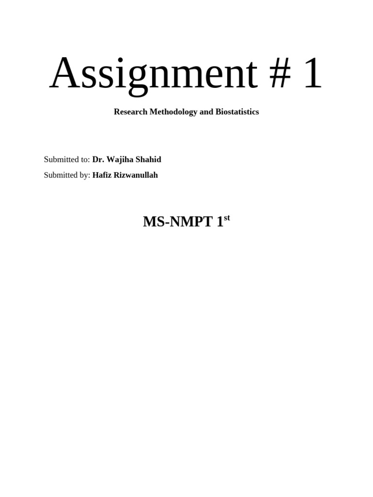 Assignment 1 Research Methodology | PDF