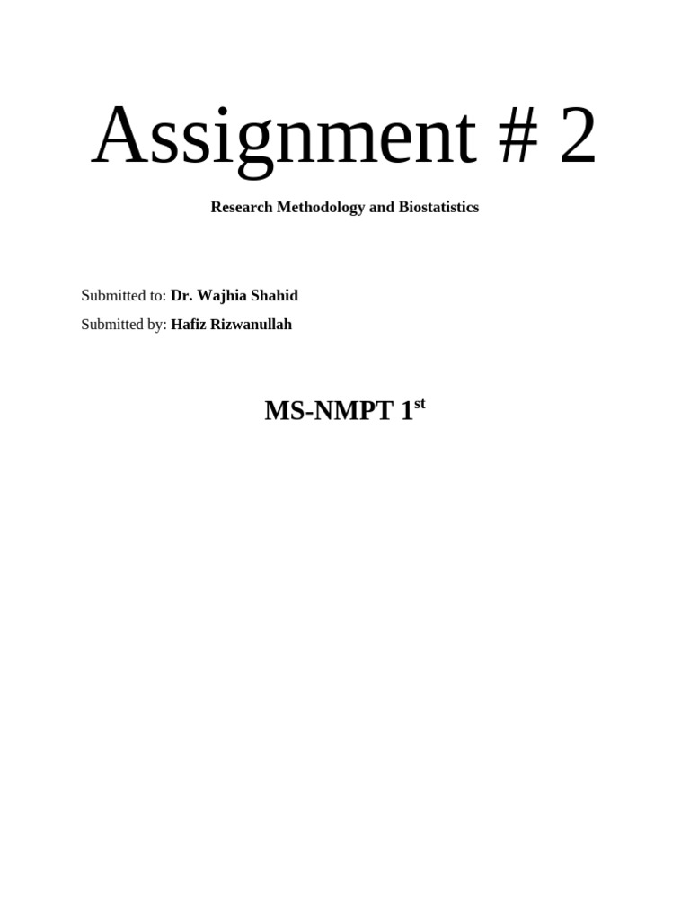 Assignment 2 Research Methodology | PDF | Level Of Measurement | Ratio