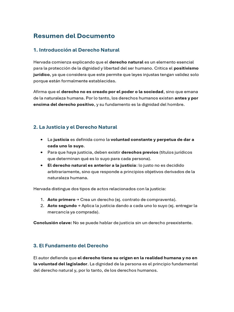 Derecho Natural y Derechos Humanos | PDF | La Ley natural | Justicia