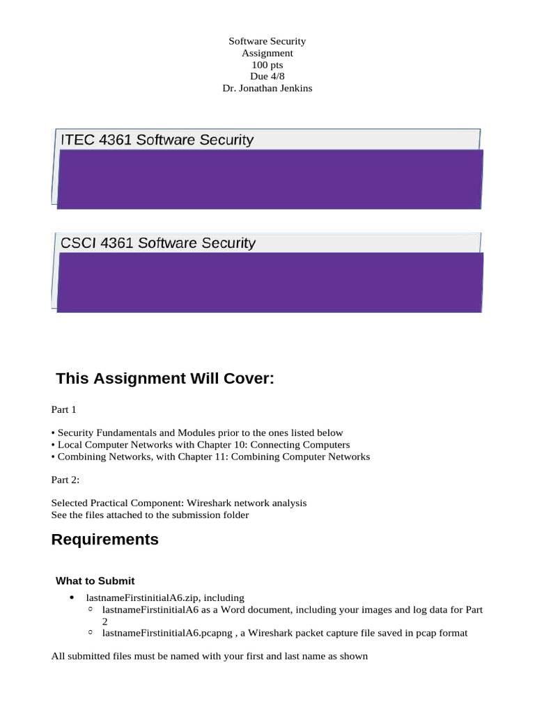 LD7007 Software Security Assignment | PDF | Computer Network | Computer ...