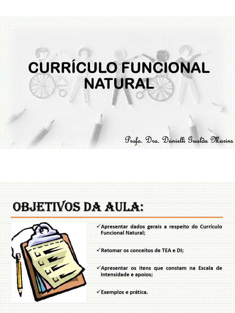 Aula Curriculo Funcional - Danielli Gualda | PDF | Aprendizado | Autismo