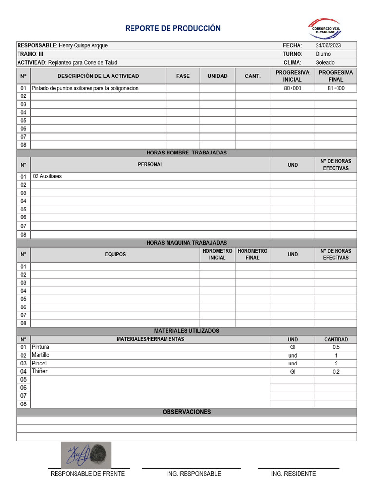 Reporte de Topografia 240623 | PDF