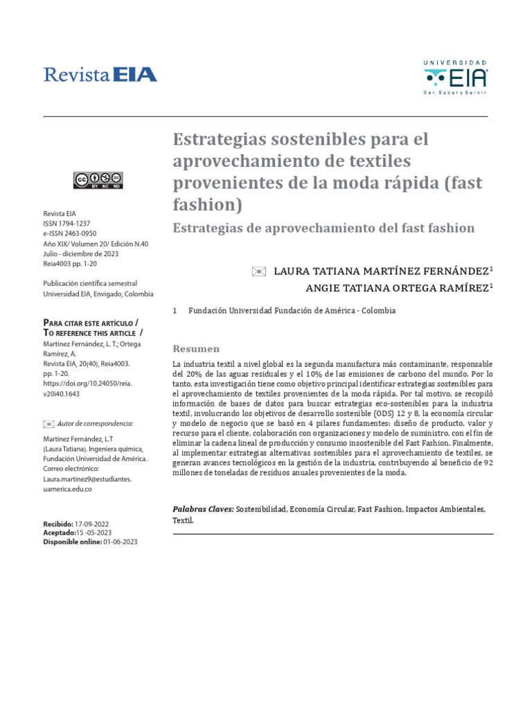 Estrategias sostenibles en moda rápida | PDF | Residuos | Sustentabilidad