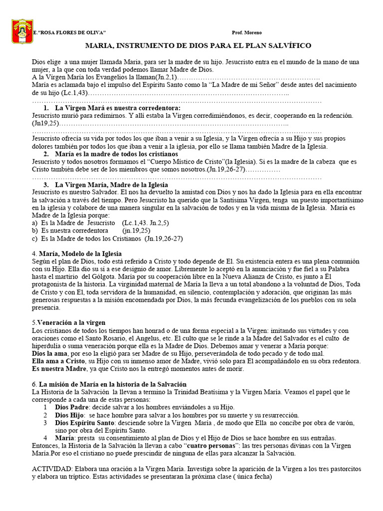Maria Madre y Modelo de La Iglesia | PDF | María, madre de Jesús ...