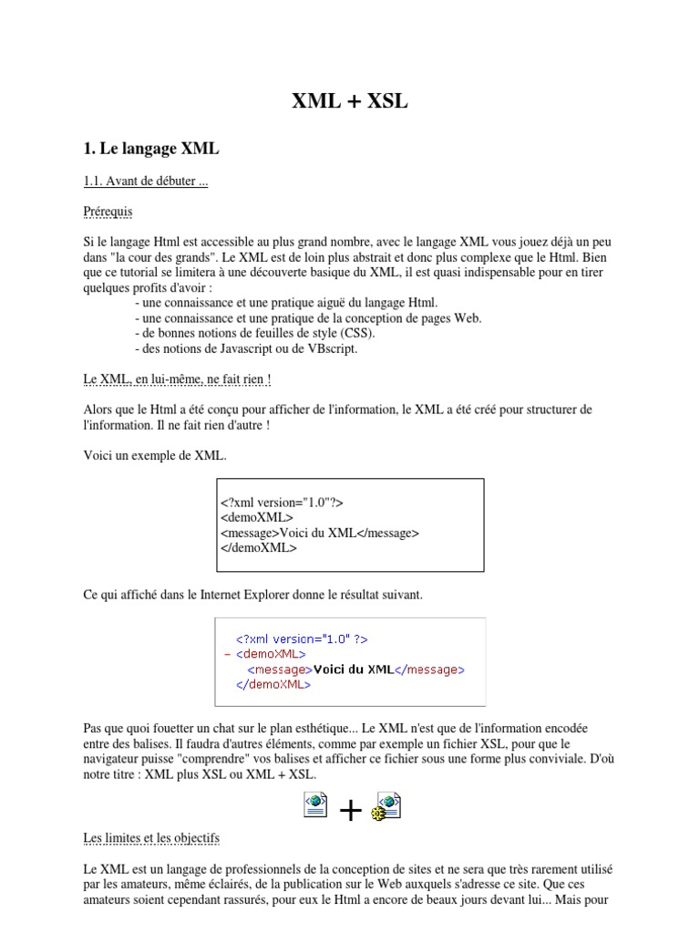 Cours XML | PDF | XML | XHTML