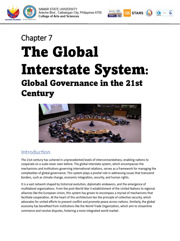 Chapter 7 The Global Interstate System | PDF | Global Governance ...