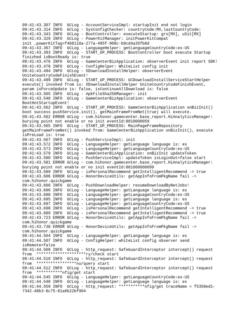 GameCenter Startup Log Analysis | PDF | Computing | Software