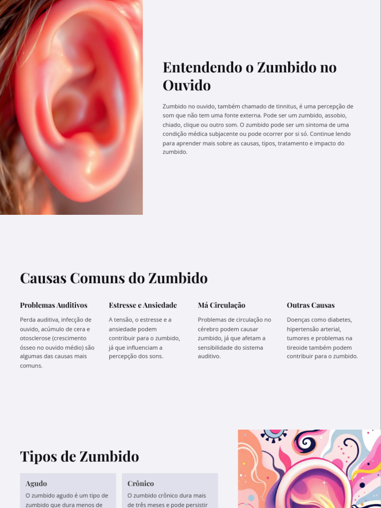 Tratamentos para Zumbido no Ouvido | PDF | Acufeno | Doenças e distúrbios