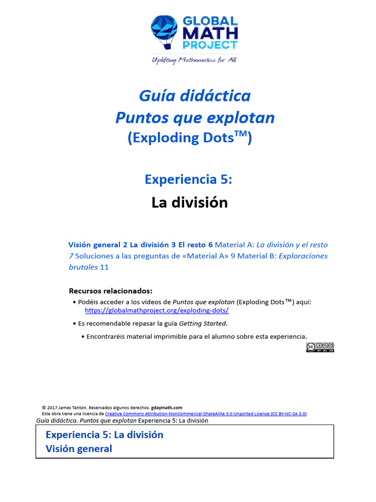 División con Puntos que Explotan | PDF | Creative Commons | Ley de ...
