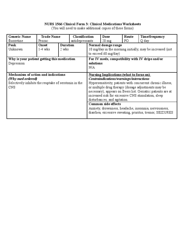 Prozac Fluoxetine Clinical Medicine Medical Specialties