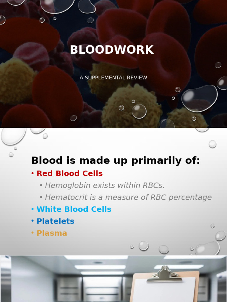 PNR 131 - Bloodwork Review - Spring 2025 | PDF | Red Blood Cell | Anemia