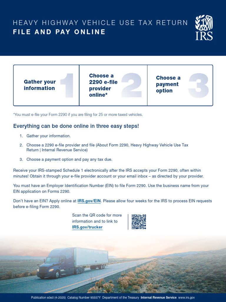 File and Pay Online: Heavy Highway Vehicle Use Tax Return | PDF