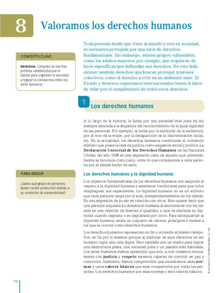DPCC 4° Texto Escolar 2-53-54 | PDF | Derechos humanos | Dignidad