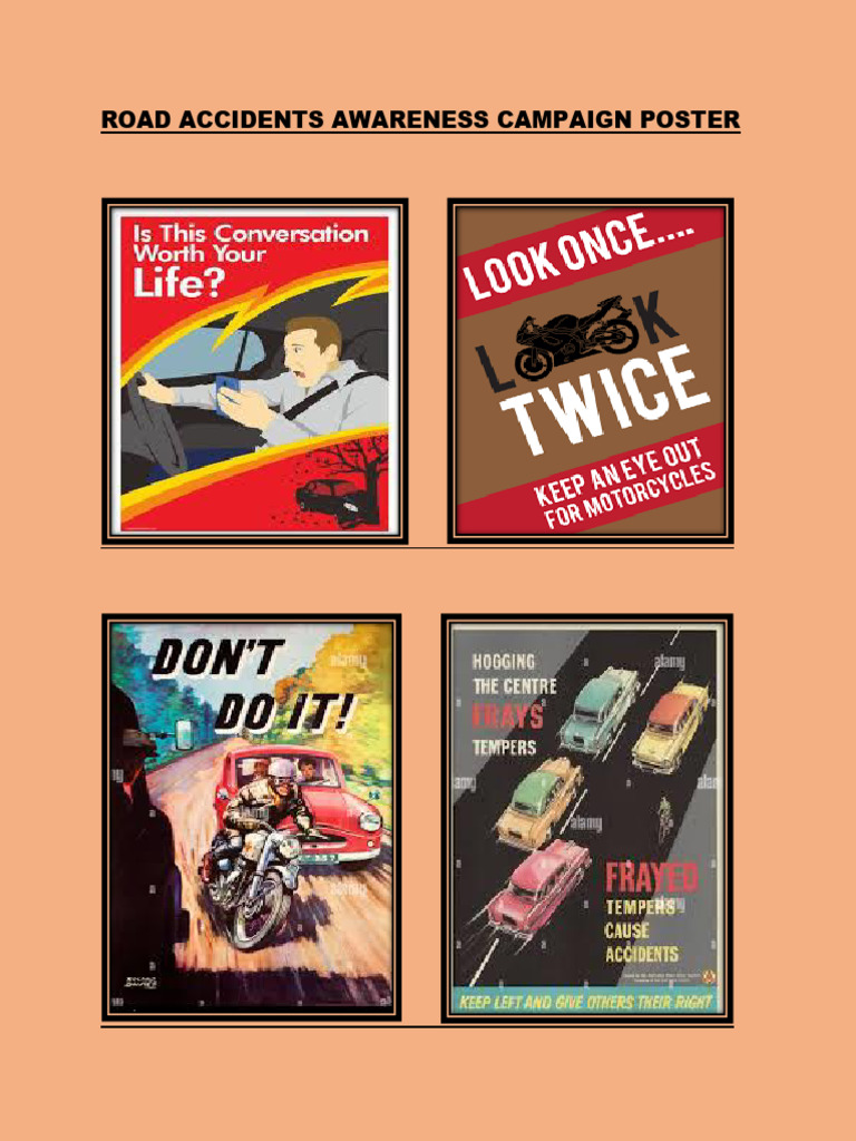 Road Accidents Awareness Campaign Poster 2 | PDF