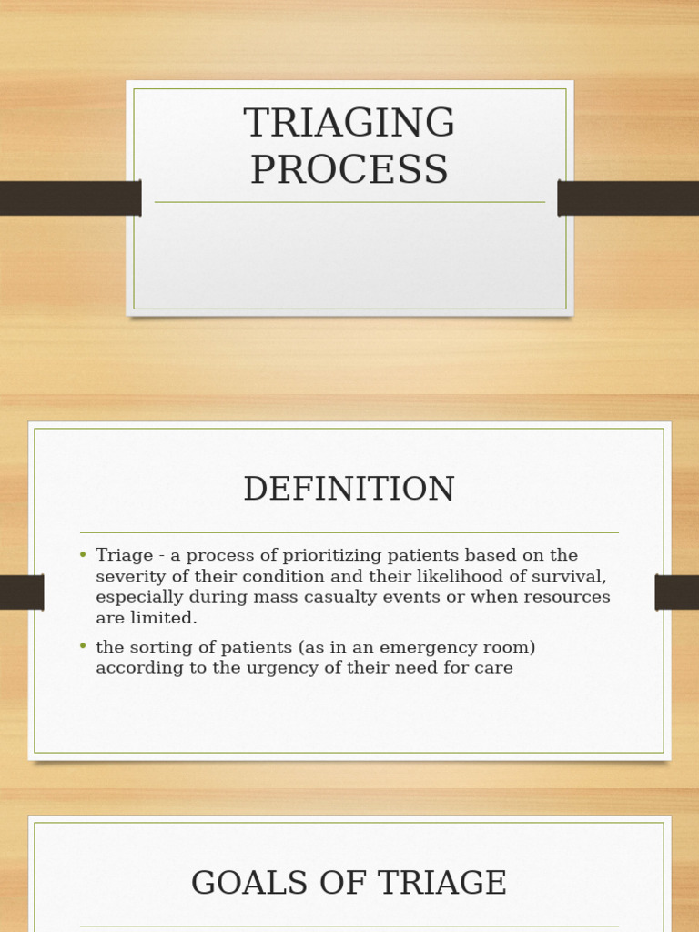 Triaging Process | PDF | Emergency Department | Health Care