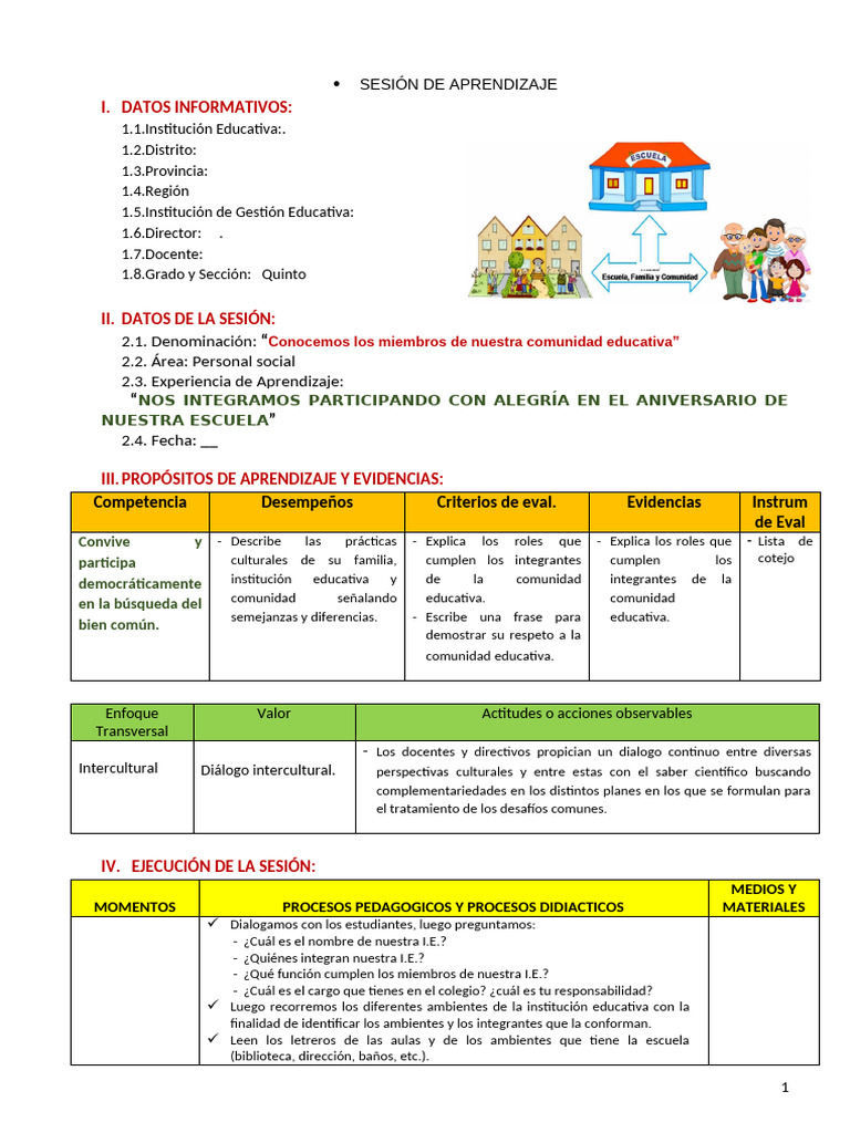 Miembros de la Comunidad Educativa | PDF | Maestros | Enseñando
