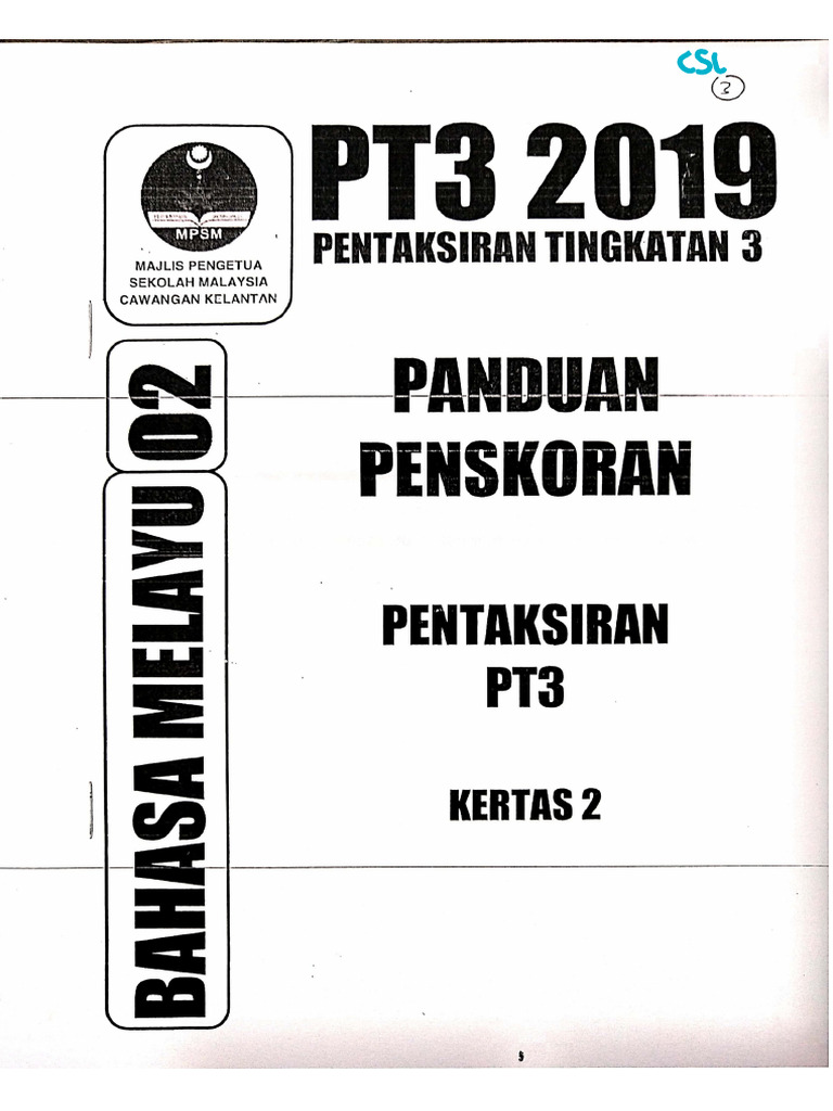 2019 Skema BM K2 PT3 | PDF